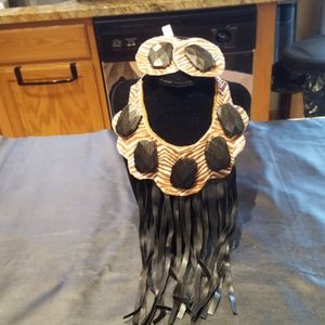 Zebra Pattern Necklace Set